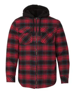 Burnside 8620 Quilted Flannel Full-Zip Hooded Jacket