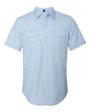Burnside 9265 Dobby Stripe Short Sleeve Shirt