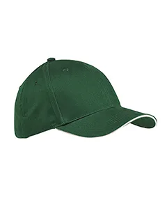 BX004 Big Accessories 6-Panel Twill Sandwich Baseball Cap