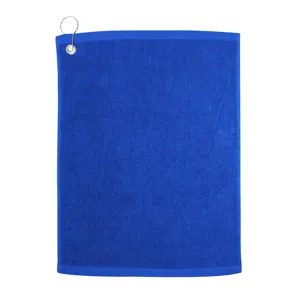 Carmel Towel Company C1518GH Velour Hemmed Towel with Grommet & Hook