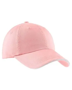 Port Authority C830 Sandwich Bill Cap with Striped Closure.