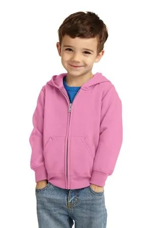 Port & Company CAR78TZH Toddler Core Fleece Full-Zip Hooded Sweatshirt.
