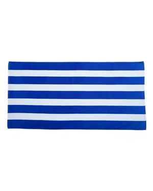 C3060S Carmel Towel Company Cabana Stripe Velour Beach Towel