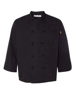 Chef Designs 0427 Black Knot Button Chef Coat