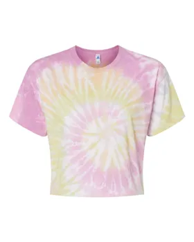 Colortone 1050 Womens Tie-Dyed Crop T-Shirt
