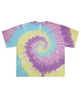 Colortone 1050 Womens Tie-Dyed Crop T-Shirt