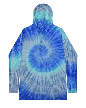 Colortone 2777 Tie-Dyed Hooded Long Sleeve T-Shirt