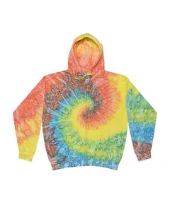 Colortone 8888 Tie-Dyed Full-Zip Hooded Sweatshirt