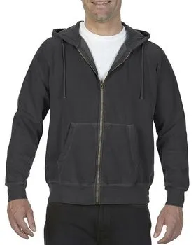 Comfort Colors 1568 Garment-Dyed Hooded Full-Zip Sweatshirt