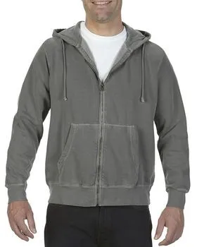 Comfort Colors 1568 Garment-Dyed Hooded Full-Zip Sweatshirt