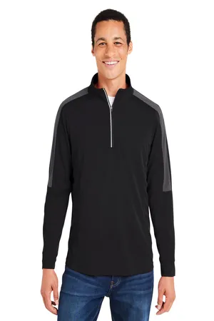 Core 365 CE404 Mens Market Snag Protect Mesh Colorblock Quarter-Zip
