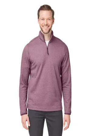 Core 365 CE73 Mens Venture Heathered Stripe Quarter-Zip