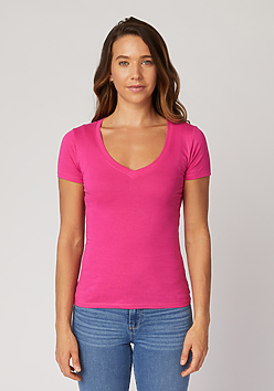 Cotton Heritage LC1125 Fitted Signature V-Neck Tee