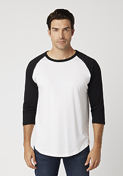 Cotton Heritage MC1190 Unisex 3/4 Sleeve Baseball Tee