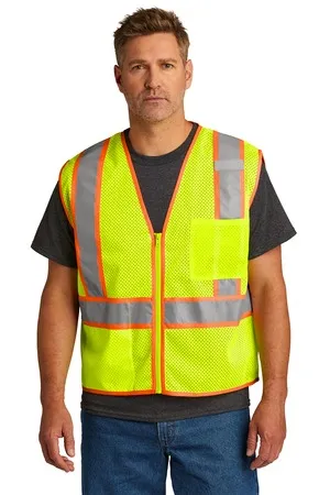 CornerStone CSV103 ANSI 107 Class 2 Mesh Zippered Two-Tone Vest.