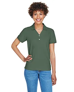 Devon & Jones D100W Ladies Pima Piqué Y-Collar Polo