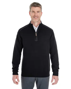 Devon & Jones DG478 Mens Manchester Fully-Fashioned Quarter-Zip Sweater