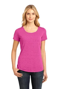 District DM441  Made - Ladies Tri-Blend Lace Tee.