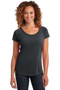 District DM443  Made Ladies Tri-Blend Scoop Tee.