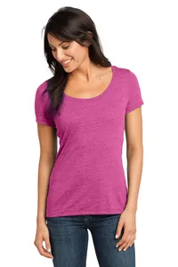 District DM471  Made - Ladies Textured Scoop Tee.