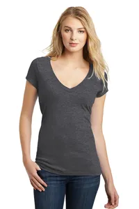 District DT6502  Juniors Very Important Tee Deep V-Neck.