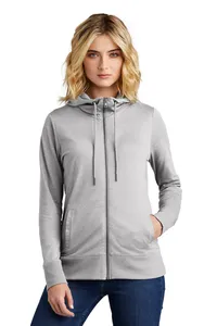 District DT673  Womens Featherweight French Terry Full-Zip Hoodie