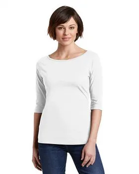 District DM107L Womens Perfect Weight 3/4-Sleeve Tee.