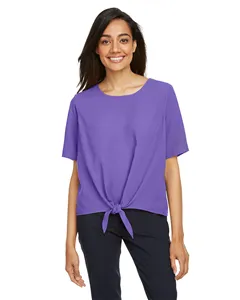 DP617W Devon & Jones Ladies Perfect Fit Tie-Front Blouse