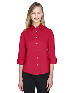 Devon & Jones DP625W Ladies Perfect Fit 3/4-Sleeve Stretch Poplin Blouse