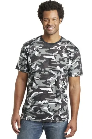 District DT104C Made Mens Camo Perfect Weight Crew Tee.