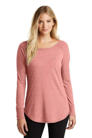 District DT132L Womens Perfect Tri Long Sleeve Tunic Tee.