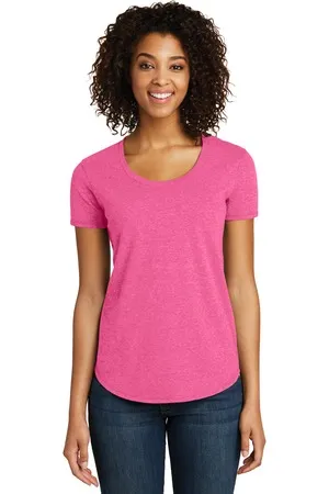 District DT6401 Womens Fitted Very Important Tee Scoop Neck.