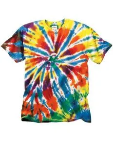 200TD Dyenomite Rainbow Cut-Spiral Tie-Dyed T-Shirt