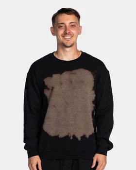 681BW Dyenomite Essential Fleece Bleach Wash Crewneck Sweatshirt