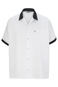 Edwards 1304 BUTTON FRONT SHIRT WITH TRIM