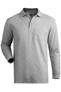 Edwards 1525 BLENDED PIQUE LONG SLEEVE POLO WITH POCKET