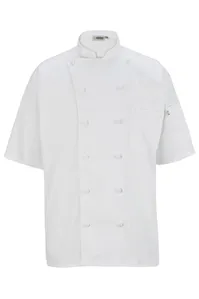 Edwards 3331 12 BUTTON SHORT SLEEVE CHEF COAT WITH MESH