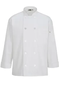 Edwards 3363 10 BUTTON CHEF COAT WITH MESH