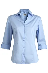 Edwards 5045 LADIES TAILORED V-NECK STRETCH BLOUSE-3/4 SLEEVE