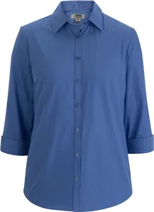 Edwards 5355 LADIES ESSENTIAL BROADCLOTH SHIRT 3/4 SLEEVE