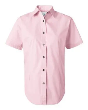FeatherLite 5281 Womens Short Sleeve Stain-Resistant Tapered Twill Shirt