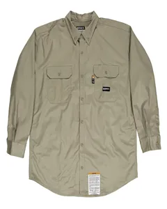 Berne FRSH10 Mens Flame-Resistant Button-Down Work Shirt
