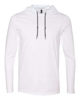 Gildan 987 Softstyle Lightweight Hooded Long Sleeve T-Shirt