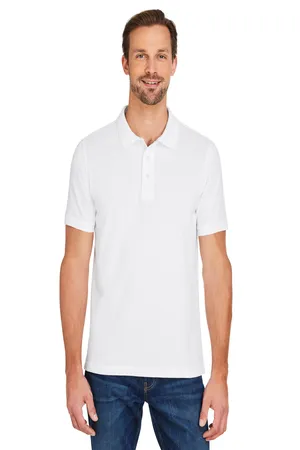 Harriton M205 Mens Valiant Cotton Snag Protect Polo