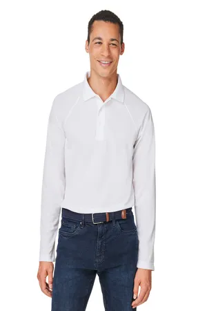 Harriton M208L Mens Charge Snag and Soil Protect Long-Sleeve Polo