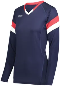 342243 HIGH FIVE Girls TruHit Tri-Color Long Sleeve Jersey