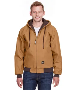 Berne HJ51T Mens Tall Highland Washed Cotton Duck Hooded Jacket