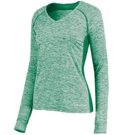 Holloway 222770 Womens Electrify CoolCore Long Sleeve V-Neck T-Shirt
