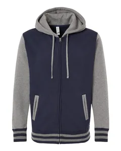 Independent Trading Co. IND45UVZ Unisex Heavyweight Varsity Full-Zip Hooded Sweatshirt
