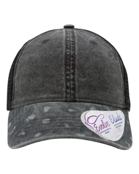 JANET Infinity Her Womens Printed Visor with Mesh Back Cap